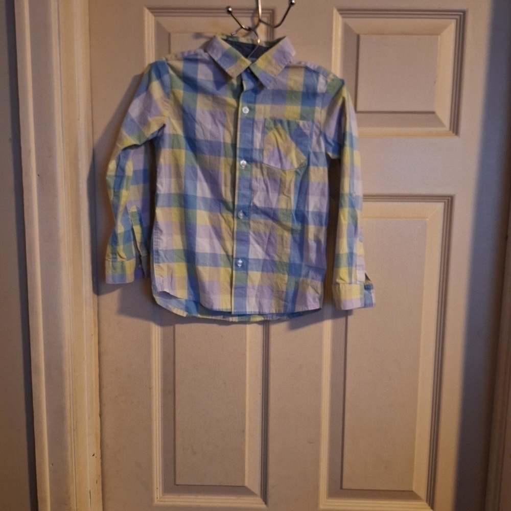 Wonder Nation boys button-down plaid shirt size 5T